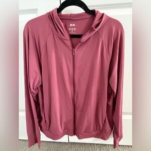 Uniqlo Women's Airism Raspberry Hooded Jacket